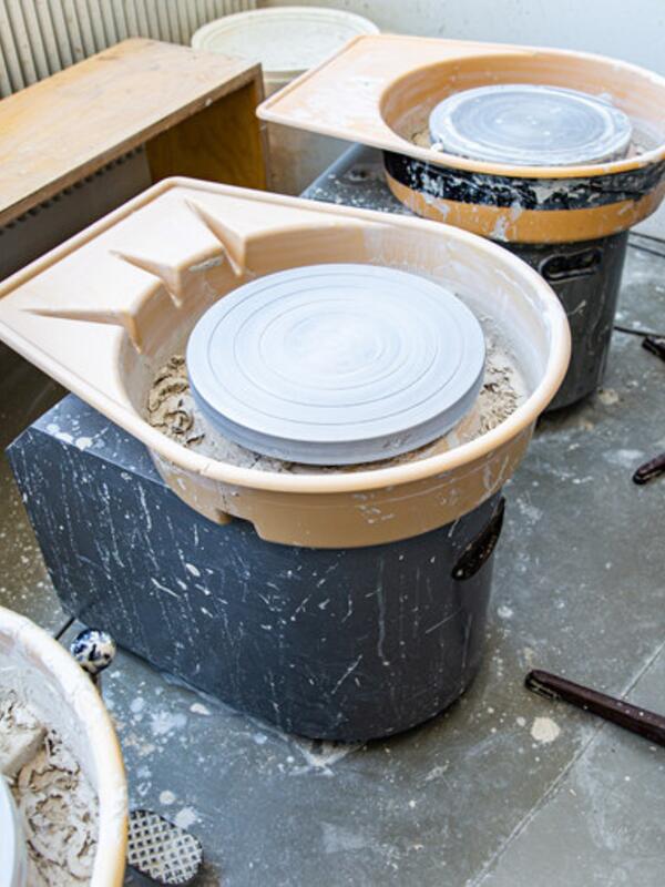 Kreamikwerkstatt, Schalen mit Kreamikarbeiten