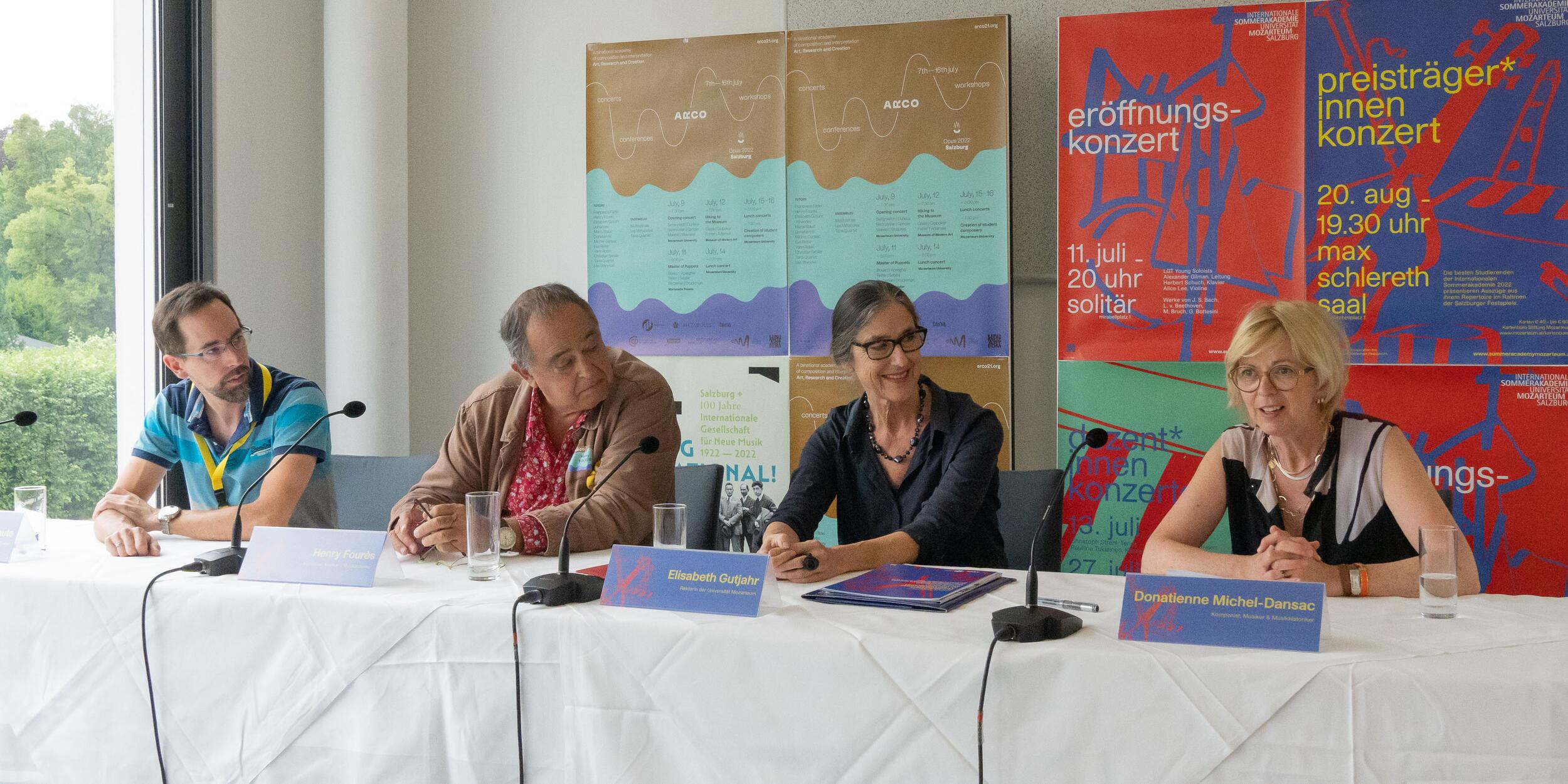 Pressekonferenz zum Akademiesommer der Universität Mozarteum | © Universität Mozarteum Organisationsteam stellt Programm vor | © Universität Mozarteum