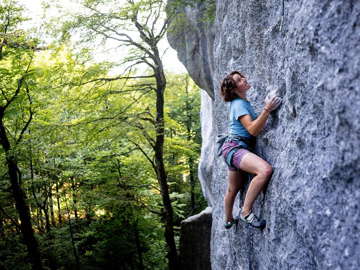 Chiara Schmidt beim Klettern | © Thomas März