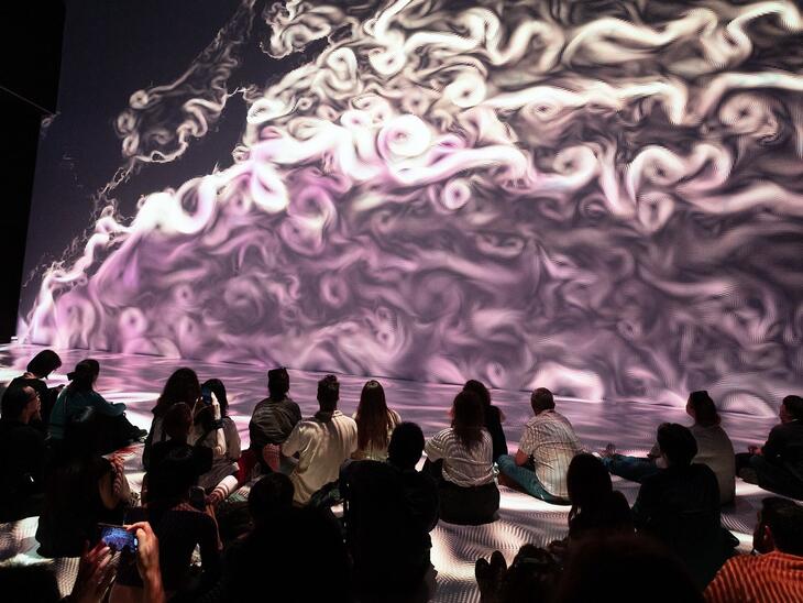 MOTHER FLUCTUATION von Akira Wakita – Data Art & Science Project @ Futurelab Night 2023 im Deep Space 8K | © Markus Schneeberger