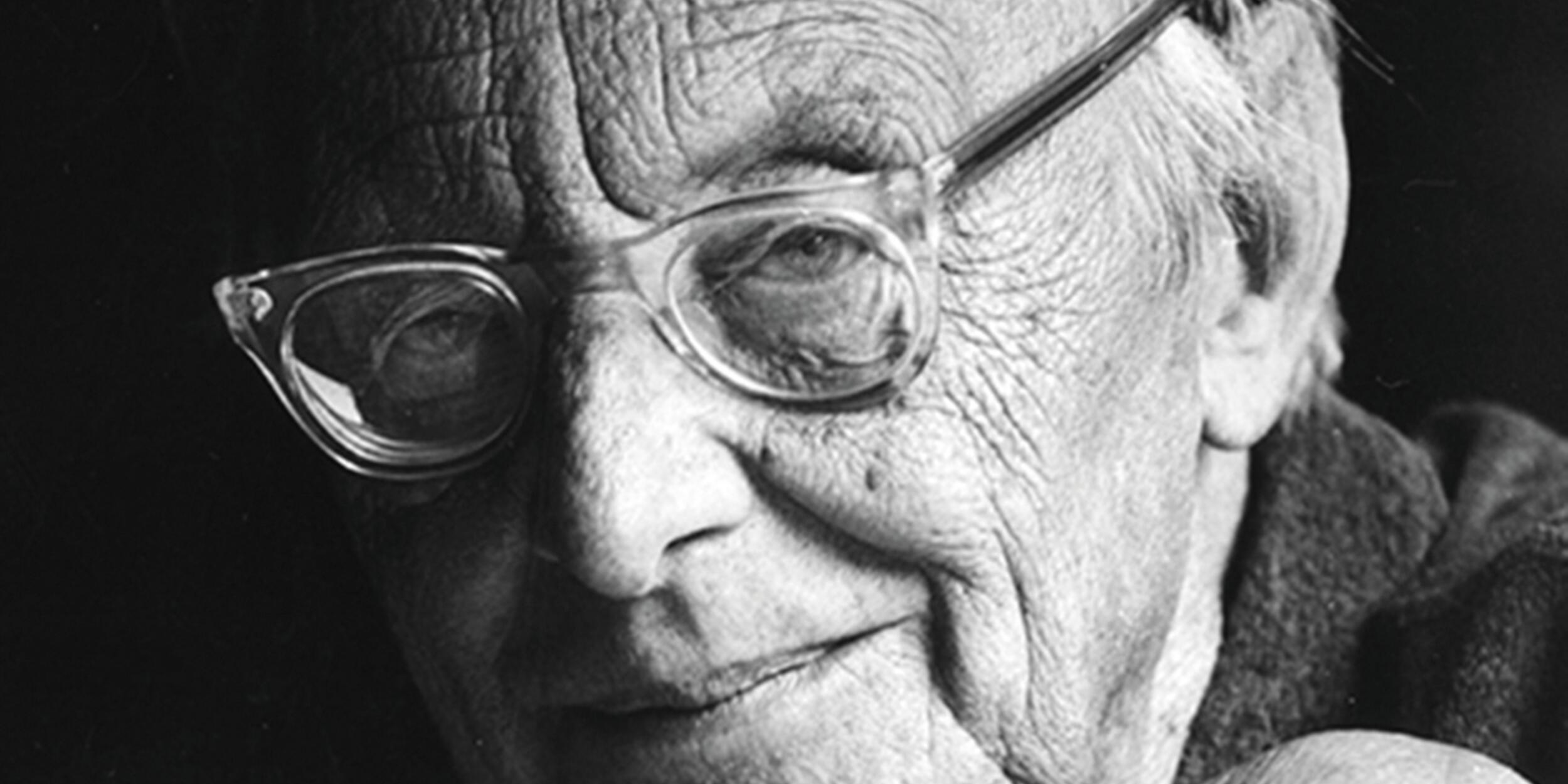 Carl Orff Schwarz-weiß Porträt von Carl Orff