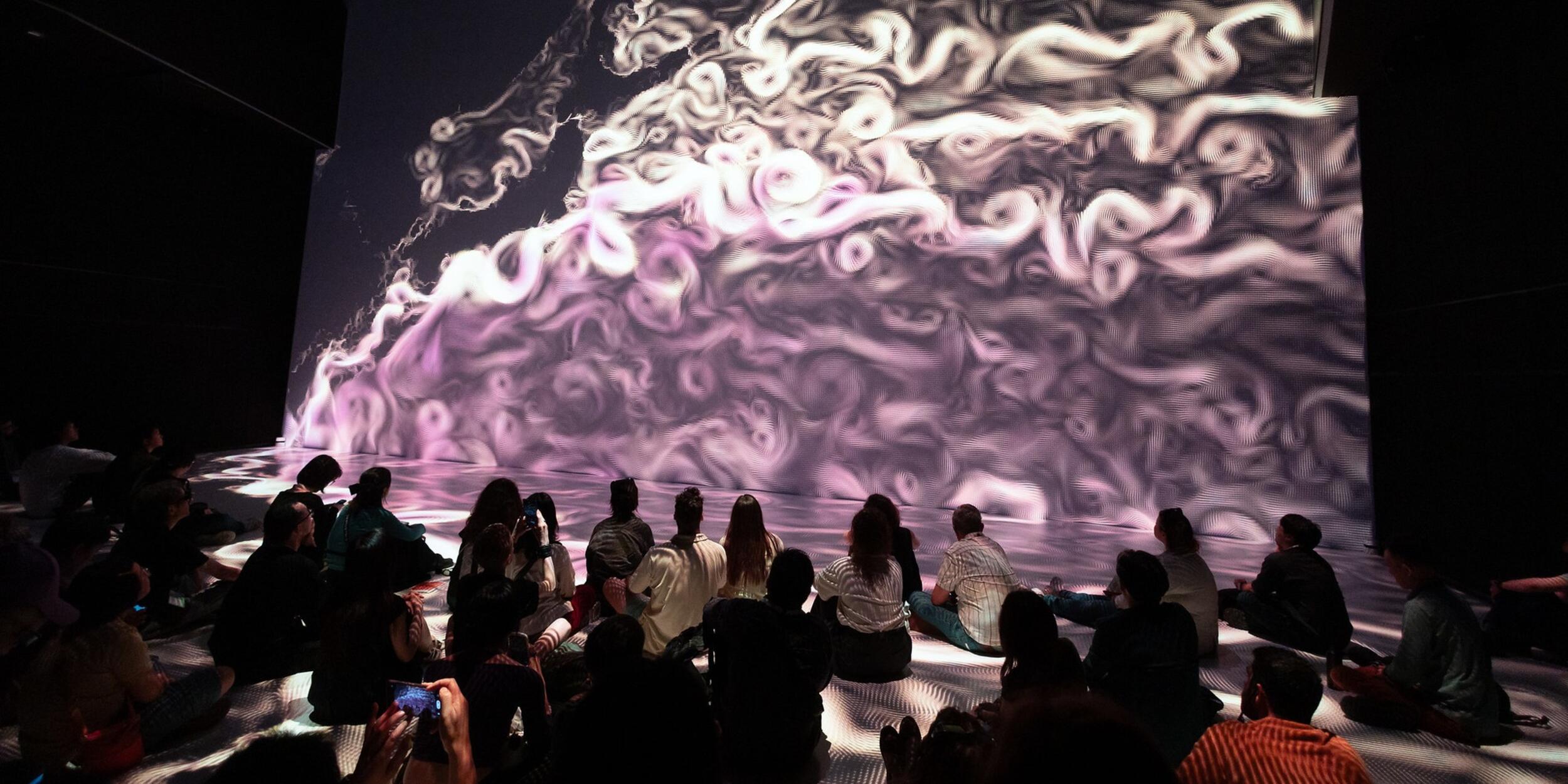MOTHER FLUCTUATION von Akira Wakita – Data Art & Science Project @ Futurelab Night 2023 im Deep Space 8K | © Markus Schneeberger