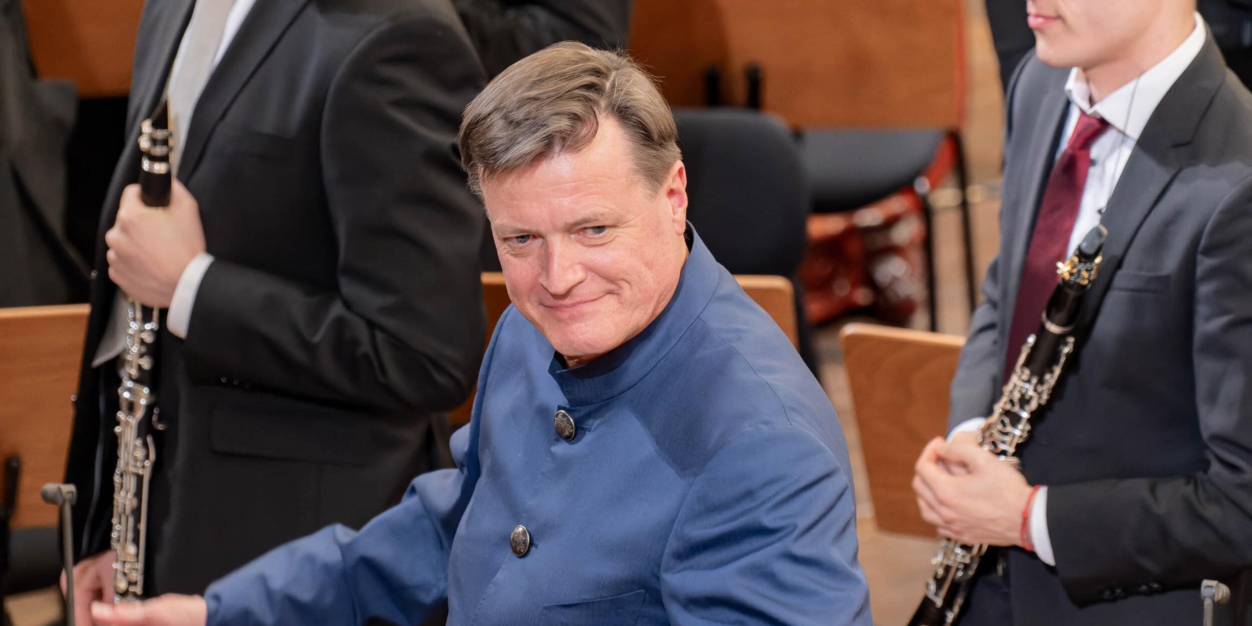 Christian Thielemann dirigiert Bläserphilharmonie Mozarteum / März 2025 | © Michael Klimt