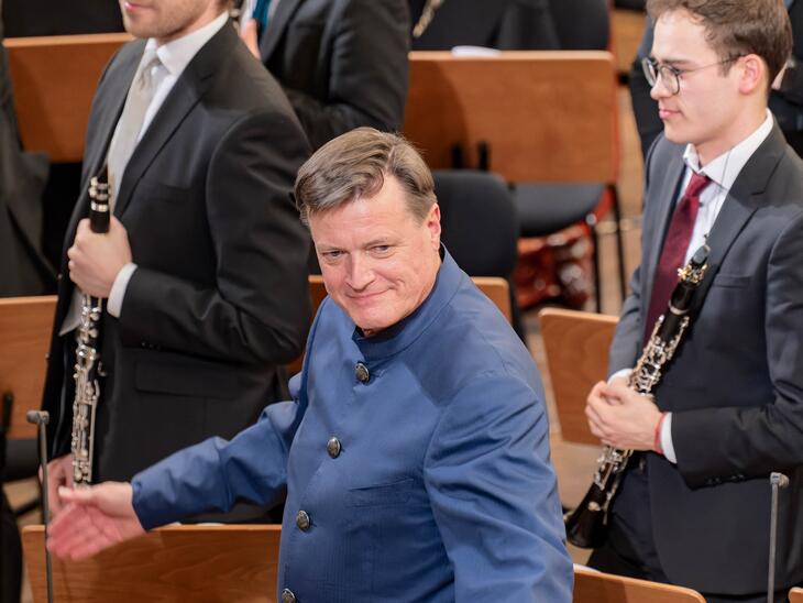 Christian Thielemann dirigiert Bläserphilharmonie Mozarteum / März 2025 | © Michael Klimt