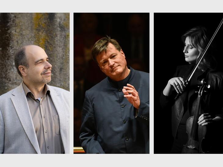 Claudio Martínez Mehner, Christian Thielemann, Lisa Batiashvili | © Matthias Creutziger, Chris Singer