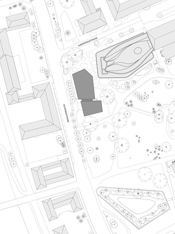 Universtiät Mozarteum am Kurgarten Lageplan | © Berger+Parkkinen UMAK - Universität Mozarteum am Kurgarten | © Berger+Parkkinen